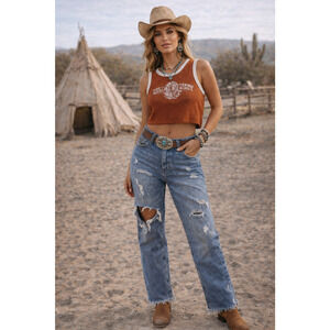 Agolde High Waisted Button Fly Denim Jeans